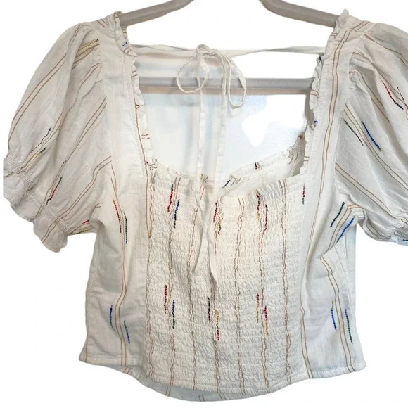NWOT Free People White Striped Corset Top - Picture 10 of 10